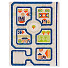 Alternate image 0 for IVI Traffic 2&#39;7" x 3&#39;8" 3-Dimensional Play Rug in Blue