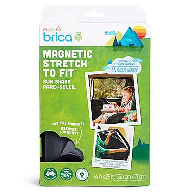 Brica&reg; Magnetic Stretch-to-Fit&trade; Window Shade in Black. View a larger version of this product image.