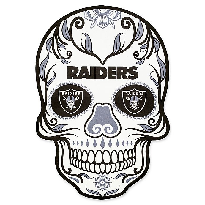 NFL Las Vegas Raiders Outdoor Dia De Los Muertos Skull Decal | Bed Bath &  Beyond