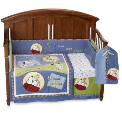 snoopy crib bedding set