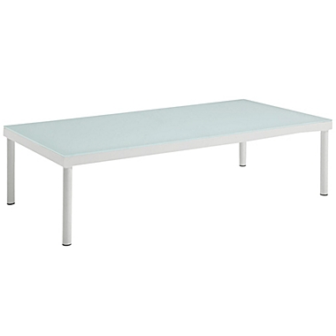 Modway Harmony Outdoor Patio Coffee Table in White. View a larger version of this product image.