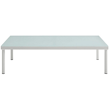 Modway Harmony Outdoor Patio Coffee Table in White. View a larger version of this product image.