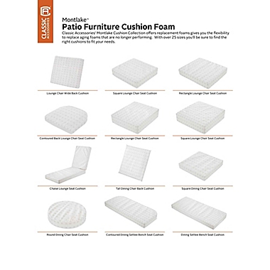 Accessories&reg; Montlake&trade; FadeSafe 23-Inch Lounge Seat Cushion Foam. View a larger version of this product image.