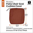 Alternate image 1 for Classic Accessories&reg; Montlake&trade; FadeSafe 17-Inch Dining Seat Cushion Slip Cover in Red