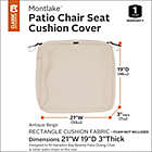 Alternate image 4 for Classic Accessories&reg; Montlake&trade; 21-Inch x 19-Inch Dining Seat Cushion Slip Cover in Beige