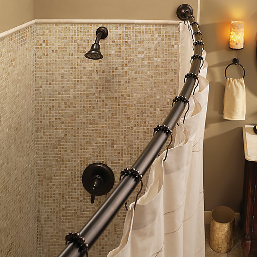 World Bronze Shower Rod, How To Install A Moen Curved Shower Curtain Rod