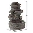 Alternate image 1 for Pure Garden Rock Waterfall Tabletop Fountain