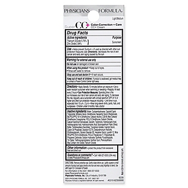 Physicians Formula&reg; 1.2 fl. oz. Super CC Correct Conceal Cover Cream in Light/Medium. View a larger version of this product image.