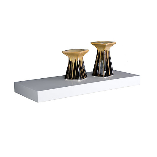 Alternate image 1 for Southern Enterprises Chicago 10-Inch Square Floating Shelf in White