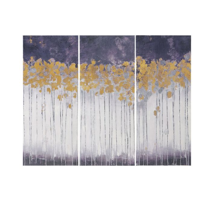 Madison Park 15Inch x 35Inch Midnight Forest Gel Coated Canvas Wall