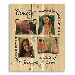 Designs Direct Family Strength and Love Collage 18-Inch x 22-Inch Pallet Wood Wall Art