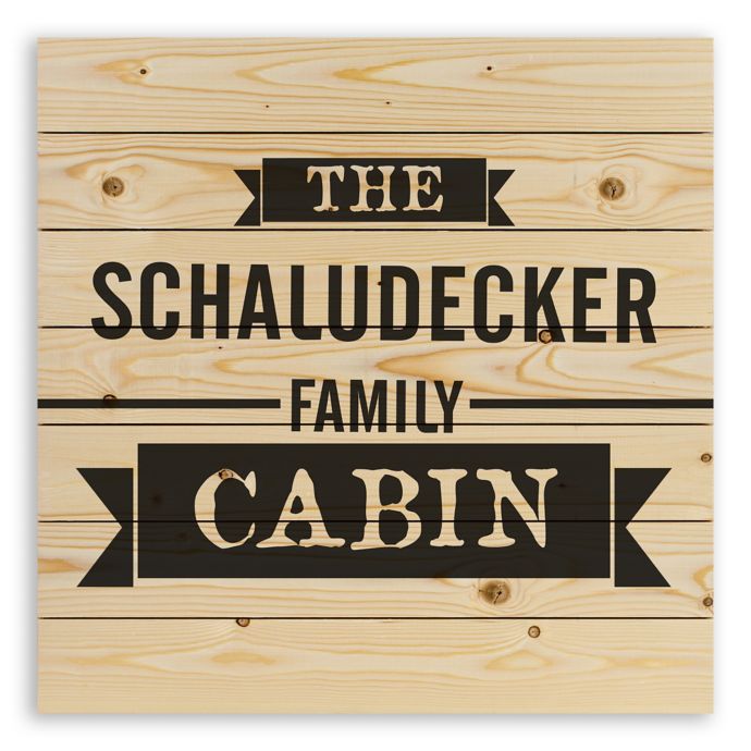 Designs Direct Family Cabin 25 Inch Square Pallet Wood Wall Art