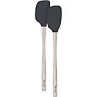 Alternate image 0 for Tovolo&reg; Flex-Core&reg; Stainless Steel Handled Mini Spoonula and Spatula Set in Charcoal