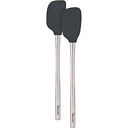 Tovolo® Flex-Core® Stainless Steel Handled Mini Spoonula and Spatula Set in Charcoal