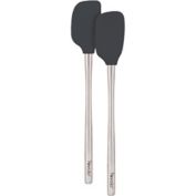 Tovolo&reg; Flex-Core&reg; Stainless Steel Handled Mini Spoonula and Spatula Set in Charcoal