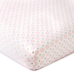 LevtexBaby® Skylar Coin Medallion Fitted Crib Sheet in Blush