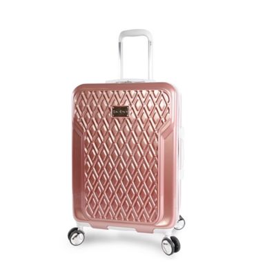 it black and rose gold luggage