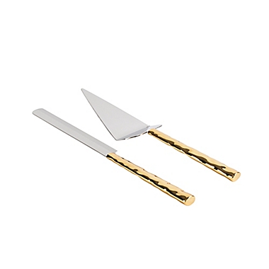 Olivia &amp; Oliver&reg; Harper Gold 2-Piece Cake Knife and Server Set. View a larger version of this product image.