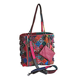Amerileather Maxille Leather Hand Tote Bag in Rainbow