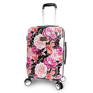 BEBE Marie 21-Inch Rolling Hardside Carry On Spinner in Floral. View a larger version of this product image.