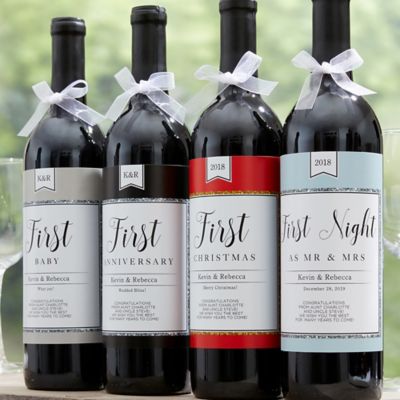 A Year of Firsts Milestone Wine Bottle Labels