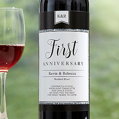 A Year of Firsts Milestone Wine Bottle Labels. View a larger version of this product image.