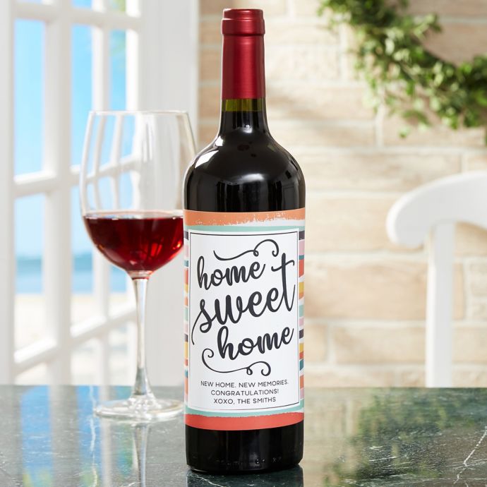 New Home Wine Bottle Label