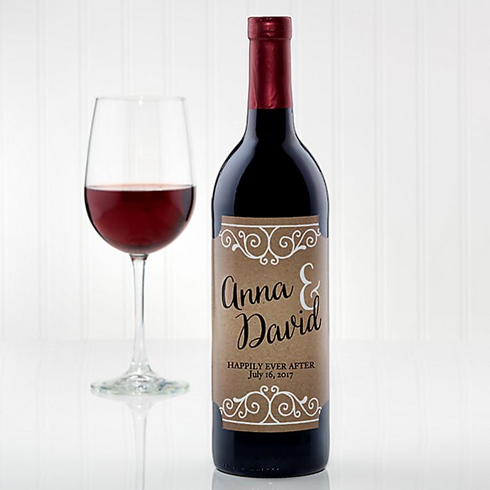 Rustic Chic Wedding Wine Bottle Label Bed Bath Beyond Rustic Chic Wedding Wine Bottle Label Bed Bath Beyond