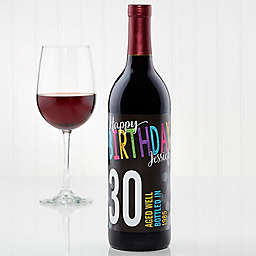 Bold Birthday Wine Bottle Label