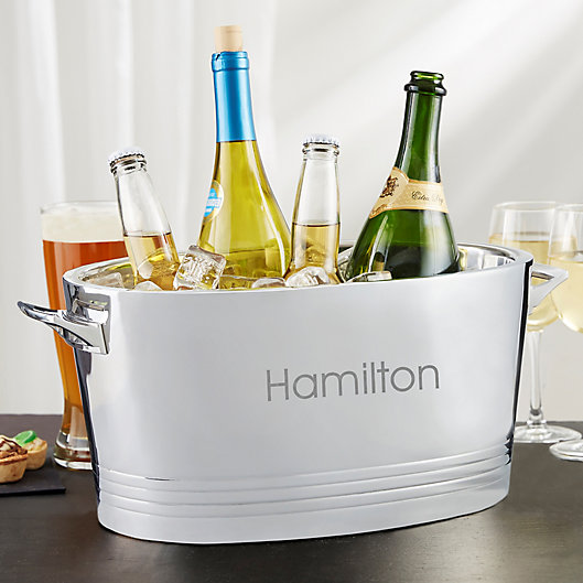 Alternate image 1 for Top Shelf Personalized Stainless Steel Double-Wall Cocktail Party Tub