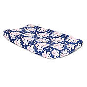The Peanutshell&trade;  Floral Changing Pad Cover in Navy