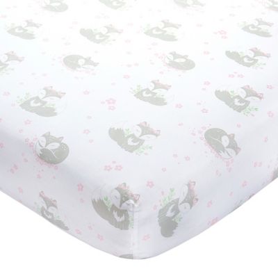 pink fitted crib sheet