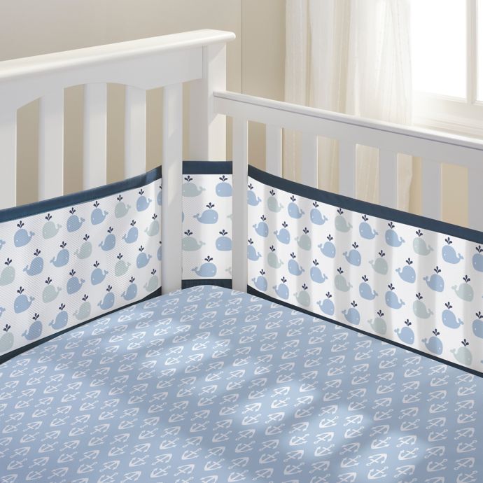 Breathablebaby Little Whale 3 Piece Classic Crib Bedding Set In