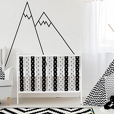 Pure Safety Vertical Crib Liners in Tribal Black/White 2 Pack 