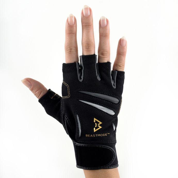 Beast Mode by Bionic Gloves Women's Fingerless Fitness Gloves in Black