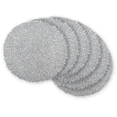 Design Imports Tinsel Placemats in Silver (Set of 6)