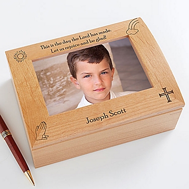 Rejoice and Be Glad Photo Keepsake Box for Boys. View a larger version of this product image.