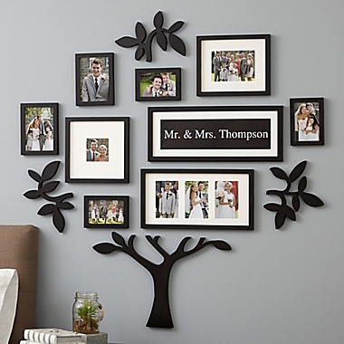 WallVerbs&trade; 13-Piece &quot;Mr. &amp; Mrs.&quot; Personalized Tree Set in Black. View a larger version of this product image.