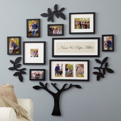 WallVerbs&trade; 13-Piece Grandparents Personalized Tree Set in Black