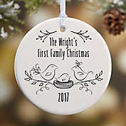 1st Family Christmas 1-Sided Glossy Christmas Ornament