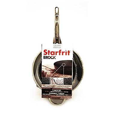 Starfrit the Rock&trade; Nonstick 3-Piece Cookware Set in Black. View a larger version of this product image.