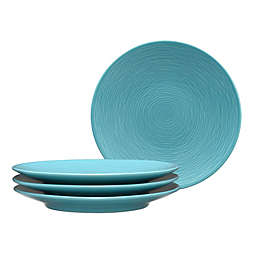 Noritake® Turquoise on Turquoise Swirl Coupe Appetizer Plates (Set of 4)