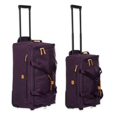 purple rolling duffle bag