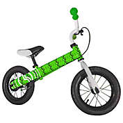 12-Inch Metal Balance Bike with Pattern in Green