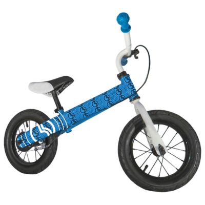 12-Inch Metal Balance Bike with Pattern in Blue