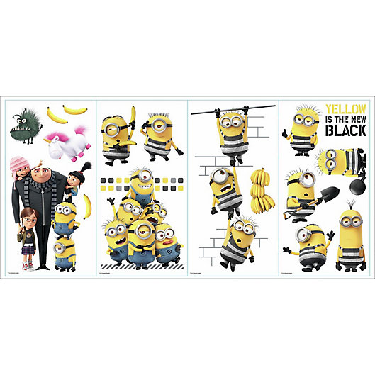 Alternate image 1 for RoomMates® Despicable Me 3 Peel and Stick Wall Decals (Set of 17)