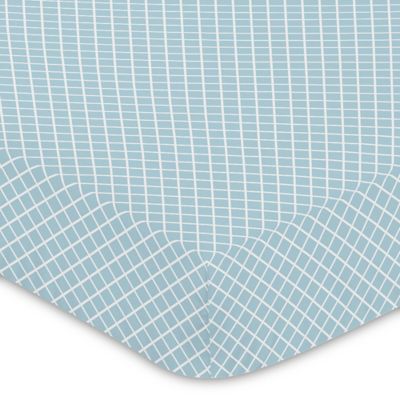 blue toile crib sheet