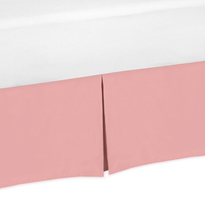 Sweet Jojo Designs Solid Crib Skirt In Dusty Rose Pink Coral