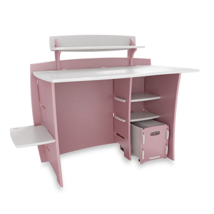 Legare Strawberry Desk With Pda Shelf And File Cart Bed Bath