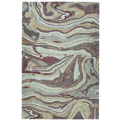Kaleen Marble Cross Section 2&#39; x 3&#39; Accent Rug in Aubergine